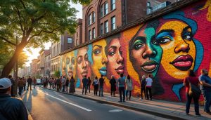 découvrez comment l’art urbain transforme et embellit nos villes : fresques, graffitis et installations artistiques rendent l’espace public vivant, coloré et attrayant tout en partageant des messages engagés.