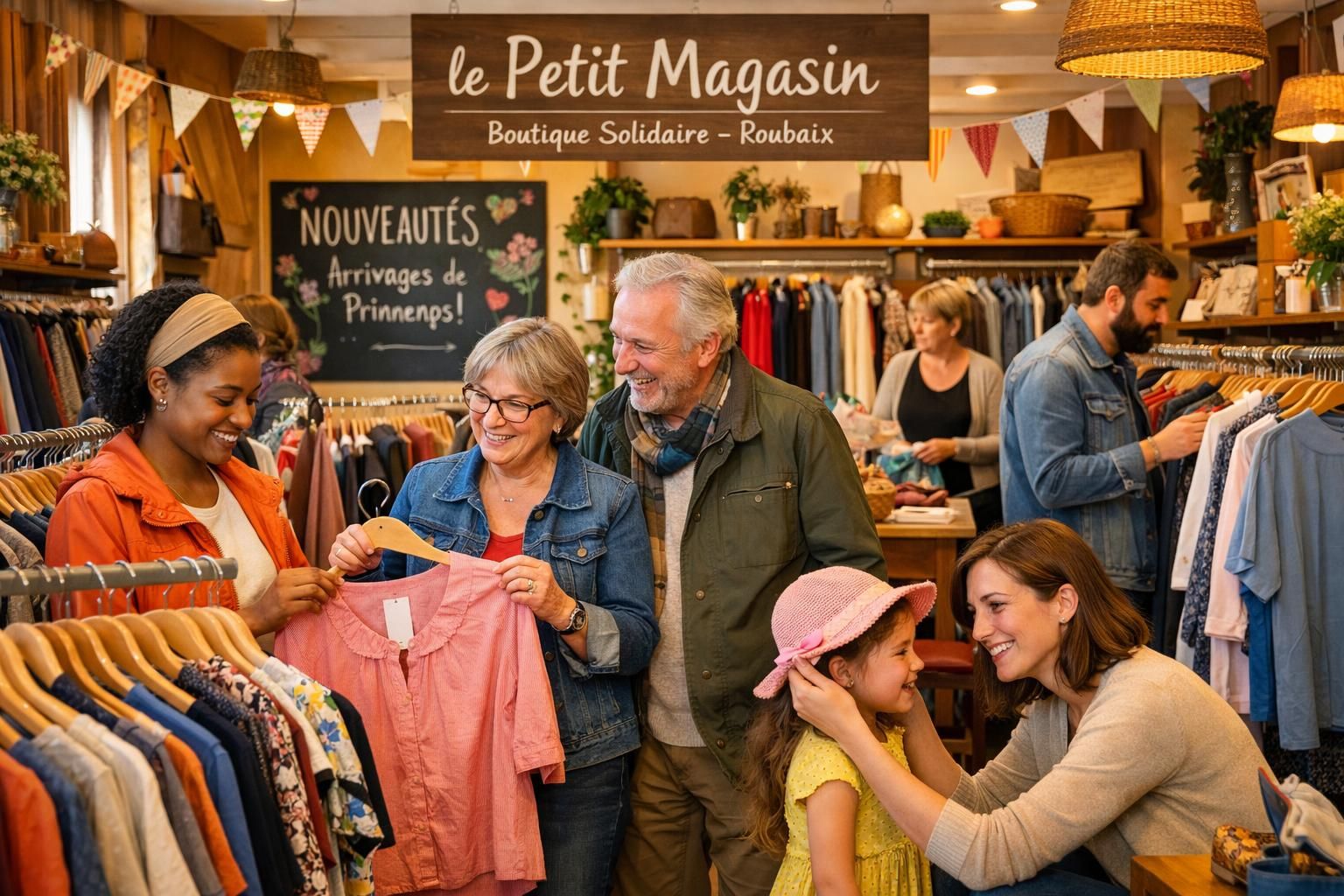 découvrez la nouvelle boutique solidaire du petit magasin à roubaix, proposant des vêtements neufs à prix abordables pour tous.