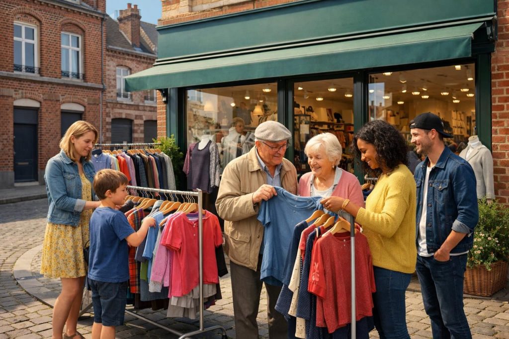 découvrez la nouvelle boutique solidaire le petit magasin à roubaix, proposant des vêtements neufs de qualité à petits prix pour tous.