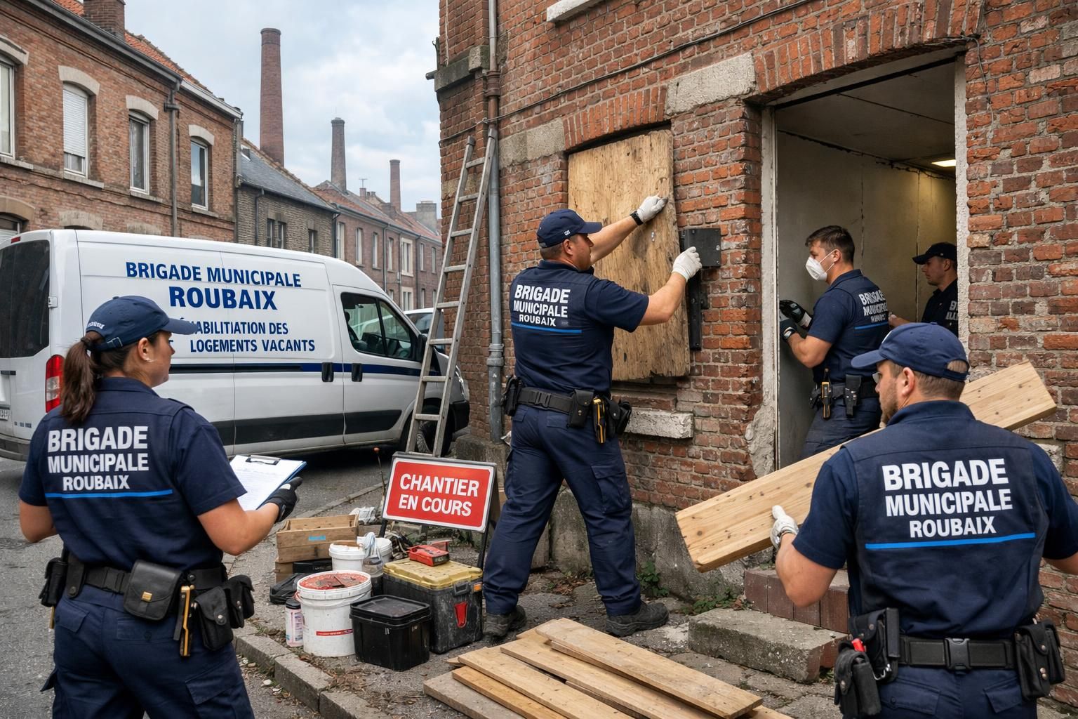 à roubaix, une brigade spécialisée revitalise les logements vacants en parcourant les rues de la « ville aux mille cheminées » pour redonner vie aux habitations oubliées.