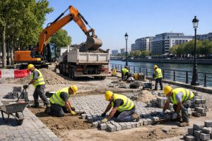 à agen, les travaux sur le quai dunkerque continuent pour encore dix jours, perturbant la circulation mais améliorant les infrastructures locales.