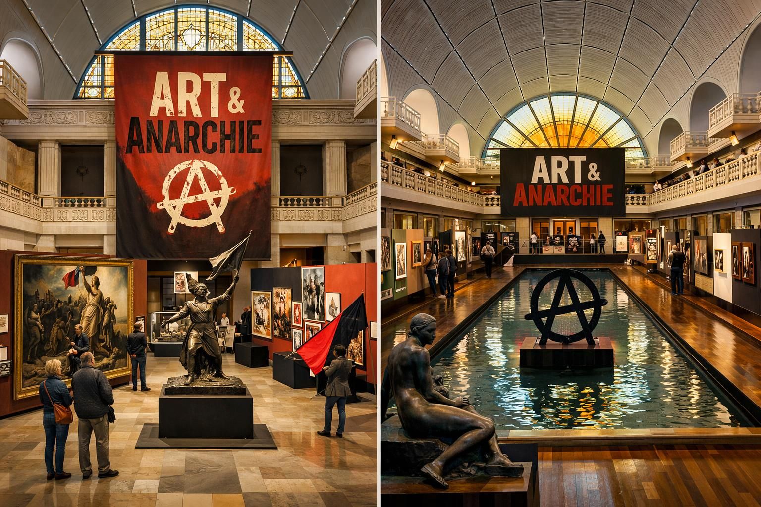 découvrez l'exposition unique à besançon où la piscine de roubaix et le musée des beaux-arts de besançon s'associent pour mêler art et anarchie dans une expérience culturelle inédite.