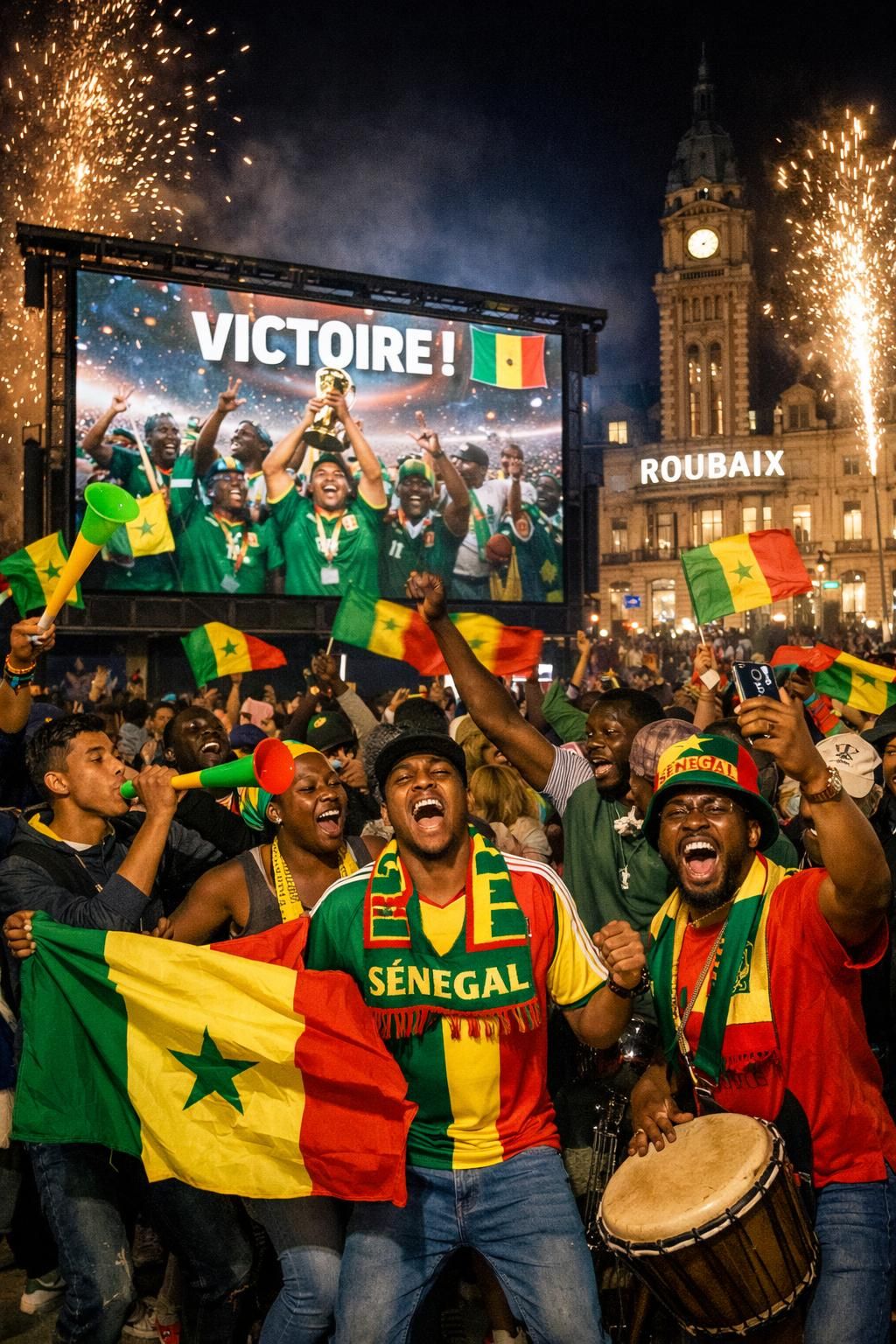 découvrez comment la ville de roubaix s'anime grâce à la passion des supporters sénégalais pendant la coupe d'afrique des nations (can). un événement festif et culturel à ne pas manquer !