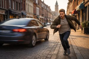 à dunkerque, victime d'un cambriolage et du vol de sa voiture, un homme décide de poursuivre lui-même les voleurs pour récupérer ses biens.