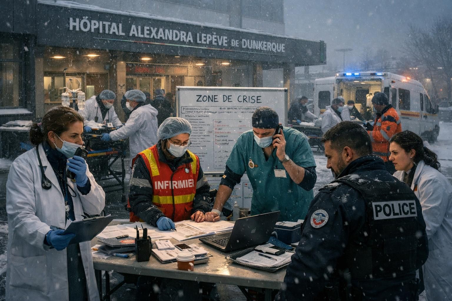 l'hôpital alexandra lepève de dunkerque déclenche le plan blanc après une panne informatique majeure, mobilisant les équipes pour garantir la prise en charge des patients.