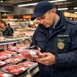 une inspection rigoureuse est menée à roubaix pour vérifier l'origine de la viande dans un supermarché, assurant qualité et transparence aux consommateurs.