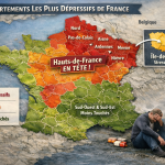 Les Hauts-de-France arrivent en tête Carte les plus dépressifs de France
