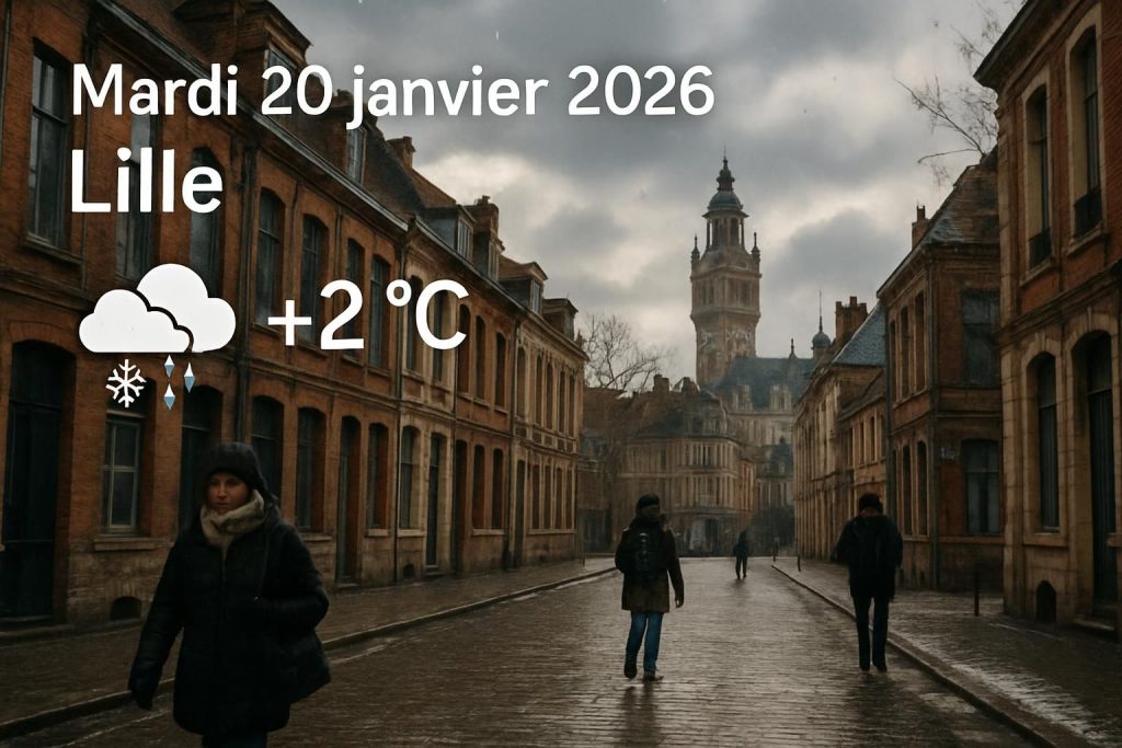 découvrez les prévisions météo du mardi 20 janvier 2026 pour lille et ses environs : températures, précipitations et conditions détaillées pour bien préparer votre journée.