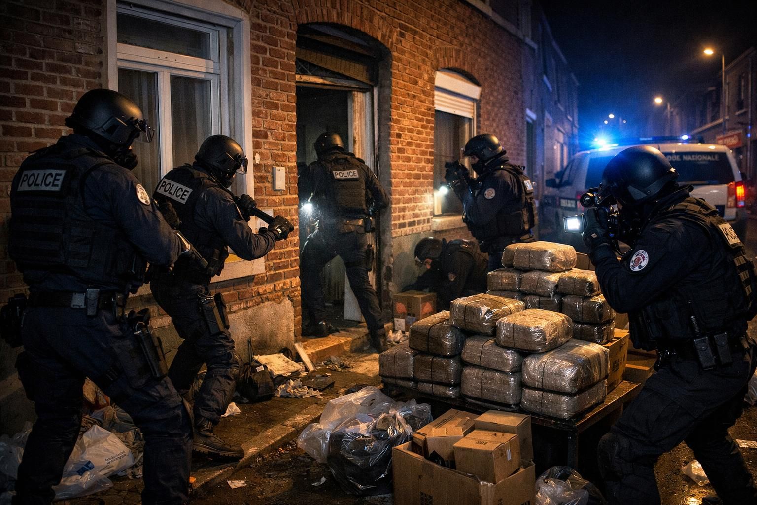 à roubaix, une saisie exceptionnelle de plus de 200 kilos de résine de cannabis a été réalisée, marquant une avancée majeure dans la lutte contre le trafic de drogues.