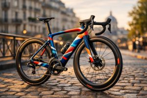 découvrez la nouvelle identité visuelle de la van rysel roubaix, créée par cyril saugrain, alliant innovation et style pour les passionnés de cyclisme sur route.