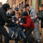 à roubaix, un groupe de jeunes âgés de 11 à 19 ans agresse un adolescent pour lui voler sa trottinette, suscitant l'inquiétude dans la communauté locale.