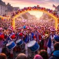 découvrez comment la bande de rosendaël éclaire la clôture des célèbres trois joyeuses lors du carnaval de dunkerque, une fête pleine de joie et de traditions.