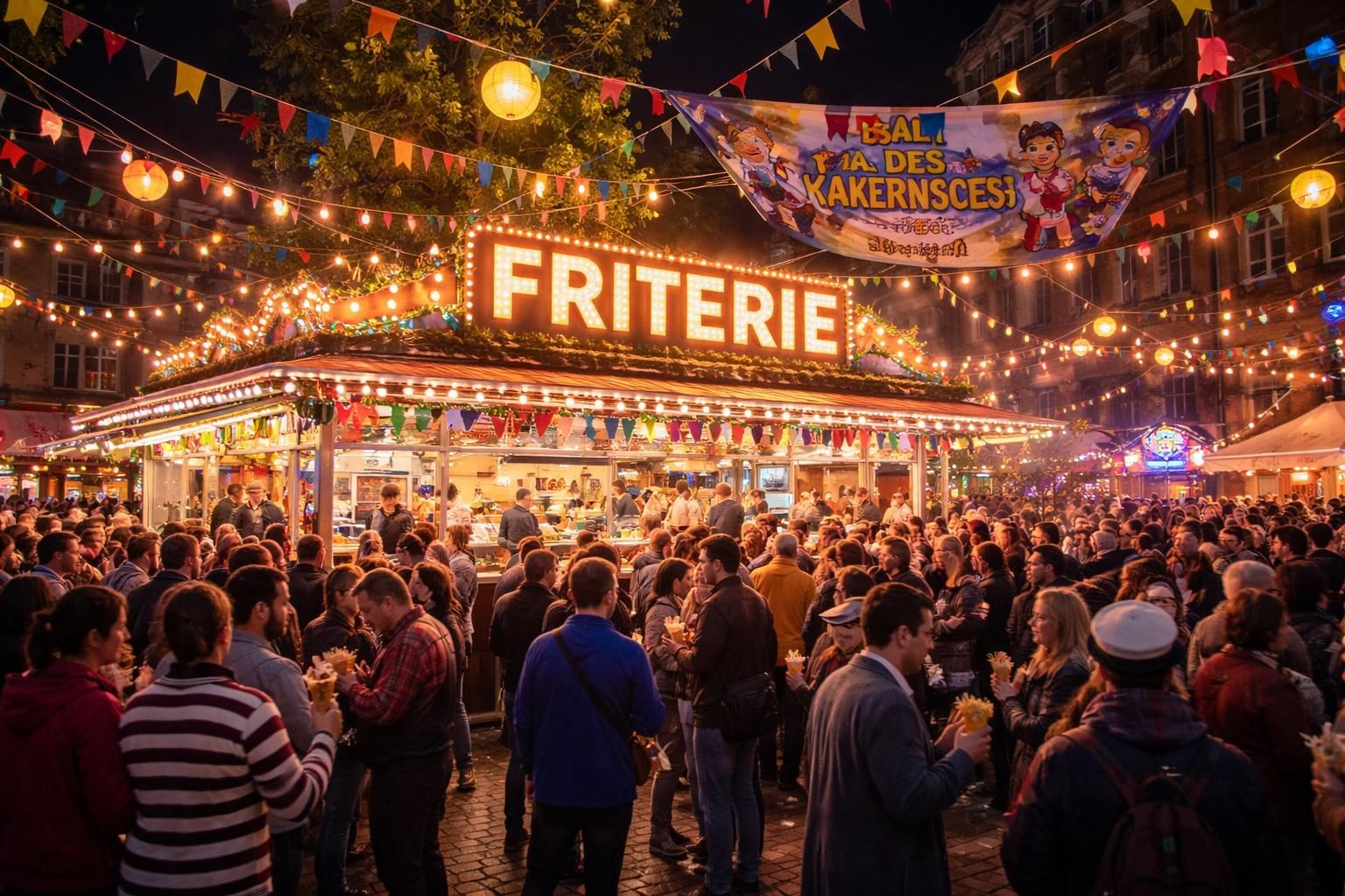 à dunkerque, la caisse de la friterie située sur la place paul-asseman a été dérobée pendant le bal traditionnel des kakernesches, suscitant l'émoi parmi les participants et les commerçants locaux.