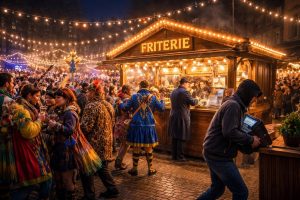à dunkerque, la caisse de la friterie située sur la place paul-asseman a été dérobée pendant le bal traditionnel des kakernesches, provoquant l'émoi parmi les participants.