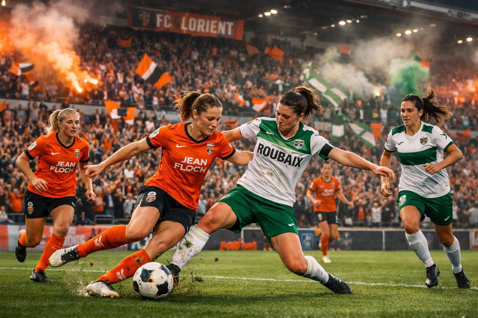 découvrez comment lorient a démontré sa force et sa vaillance en résistant au leader roubaix lors d'un match intense de d3 féminine de football.