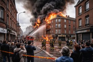 incendie dans le quartier ici nord à lille ce samedi, entraînant des interruptions de diffusion. découvrez les informations et mesures prises pour rétablir le service rapidement.