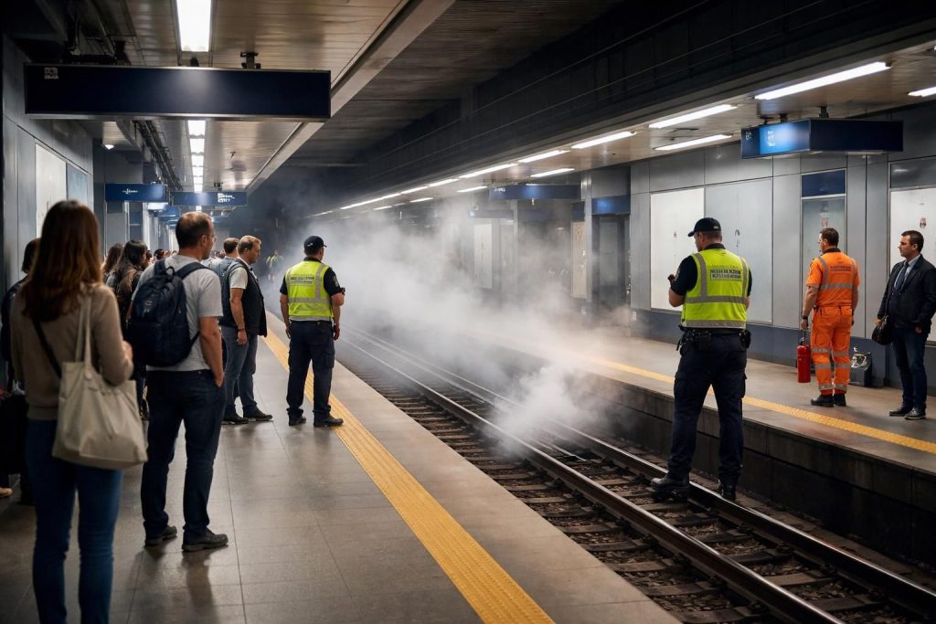 incident de fumée sur la ligne 2 du métro entraînant une interruption temporaire du service. la circulation reprend normalement à partir de 18h30. suivez les mises à jour en temps réel.