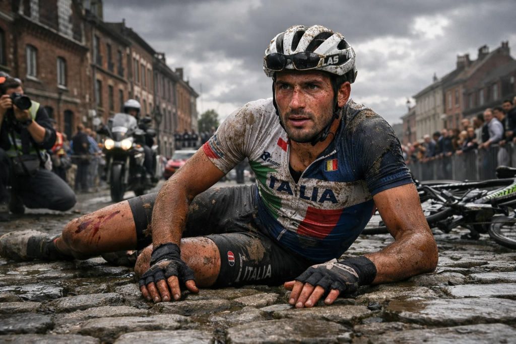 découvrez le récit poignant de mattia bais, dernier compétiteur à céder face au redoutable guerrier de roubaix, sans jamais abandonner son combat.