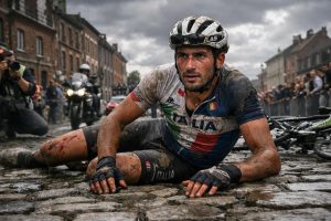 découvrez le récit poignant de mattia bais, dernier compétiteur à céder face au redoutable guerrier de roubaix, sans jamais abandonner son combat.