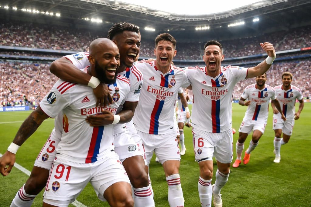 ol-lille : les gones enchaînent une 10e victoire consécutive et rejoignent l'om en tête du classement, une performance impressionnante à ne pas manquer.