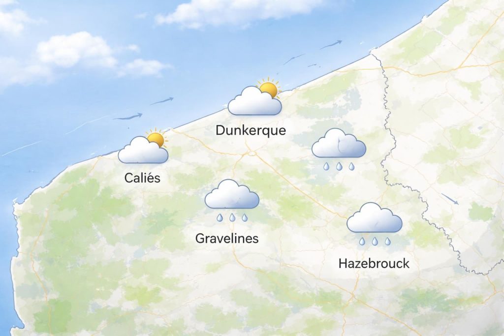 découvrez les prévisions météo du jeudi 26 février 2026 pour dunkerque et ses environs : températures, précipitations et conditions atmosphériques pour bien préparer votre journée.