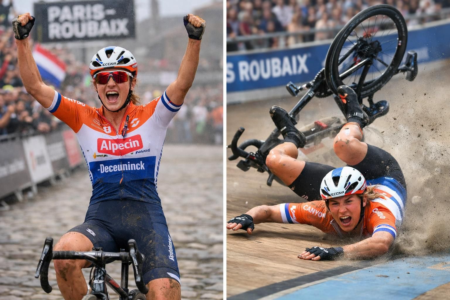 revivez le moment intense où puck pieterse fête sa victoire avec une énergie débordante, avant de vivre une chute spectaculaire qui a surpris tout le monde.