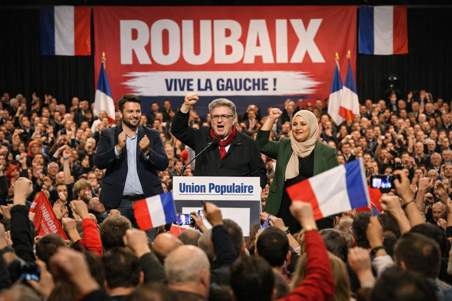 découvrez le vibrant échange à roubaix entre jean-luc mélenchon, david guiraud et shéhérazade bentorki, une rencontre riche en idées et en dynamisme.