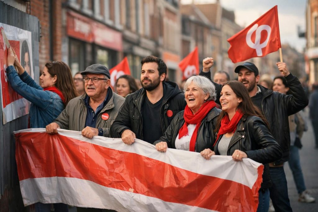 à roubaix, la france insoumise mobilise ses dernières ressources pour garantir la victoire de david guiraud lors des prochaines élections.