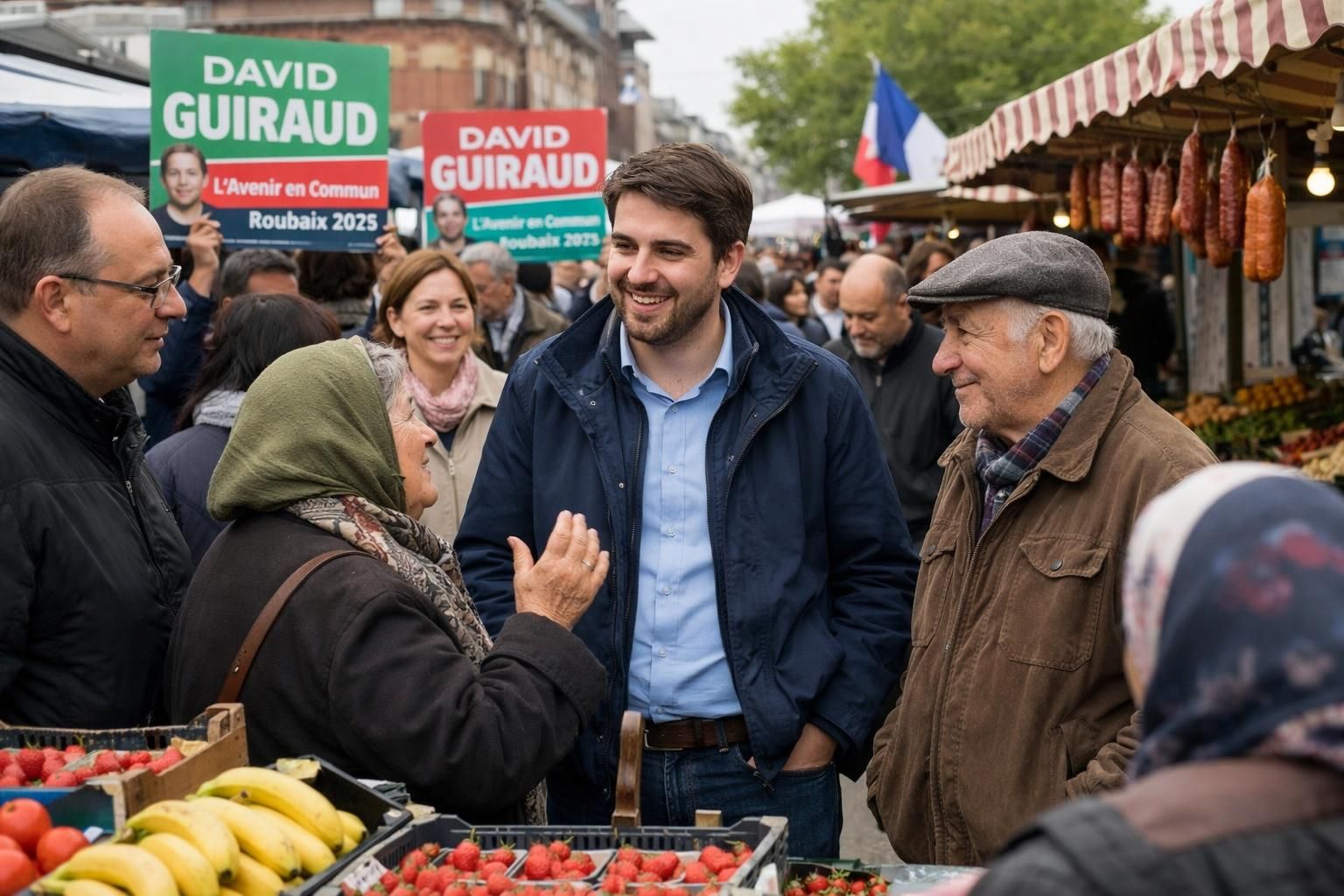 à roubaix, le candidat de la france insoumise exprime une confiance forte avant l'affrontement crucial contre le rassemblement national.