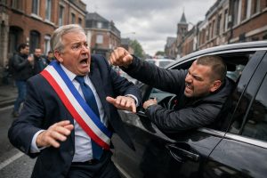 à roubaix, un automobiliste met en danger le maire sortant en tentant de le percuter, un incident choquant qui soulève des inquiétudes pour la sécurité locale.