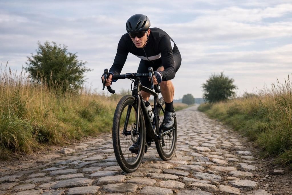 à un mois de paris-roubaix, tadej pogacar s’entraîne intensivement sur les pavés emblématiques de la « reine des classiques » pour préparer cette course légendaire de cyclisme.