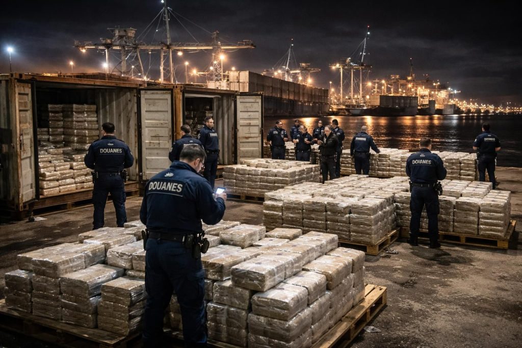 dunkerque : les douanes réalisent une saisie historique de 13 tonnes de cocaïne, établissant un record inédit dans la lutte contre le trafic de drogue.