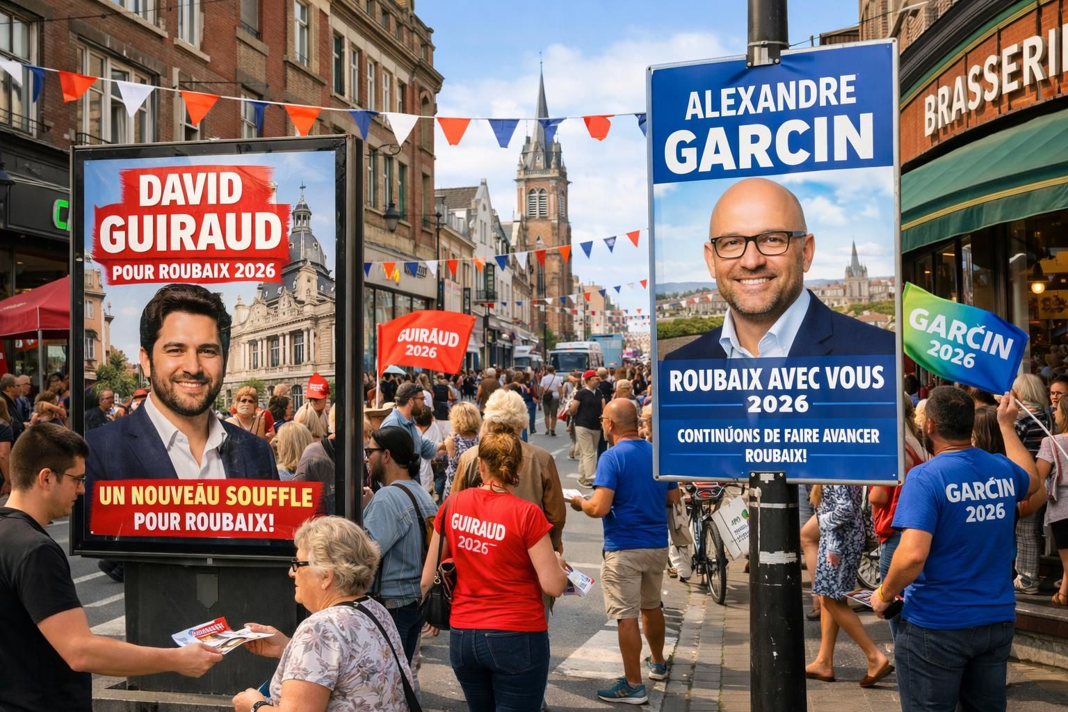 suivez en direct les résultats de l'élection municipale 2026 à roubaix, avec un duel serré entre david guiraud et alexandre garcin.