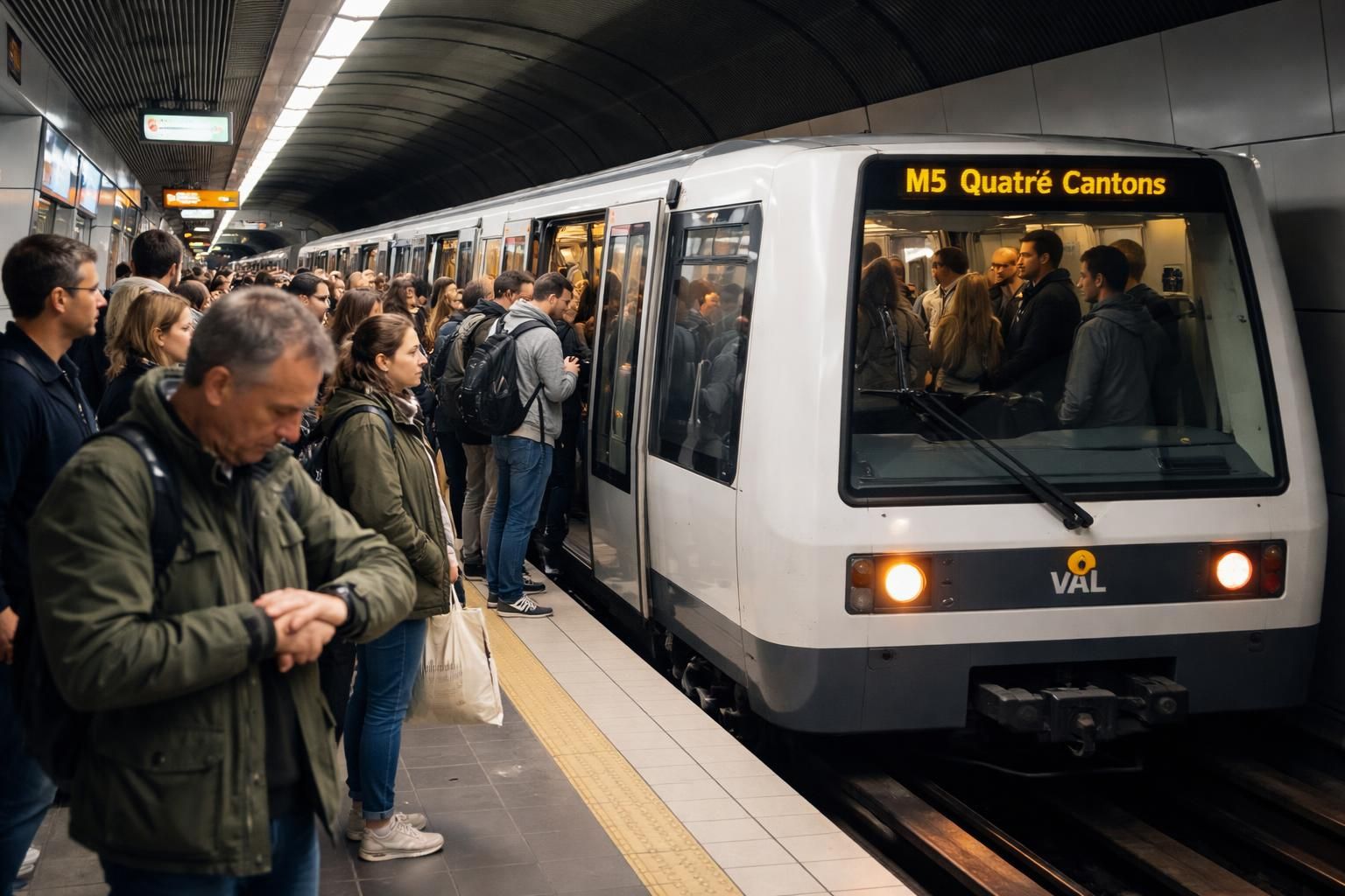 lille : la ligne 1 du métro subit des pannes tout au long de la journée, perturbant les trajets des usagers.