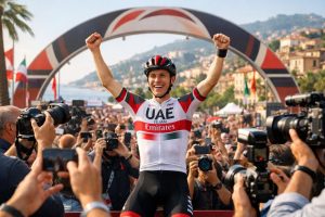 revivez la victoire éclatante de tadej pogacar à milan-san remo et découvrez pourquoi il fait l'unanimité dans la presse spécialisée.