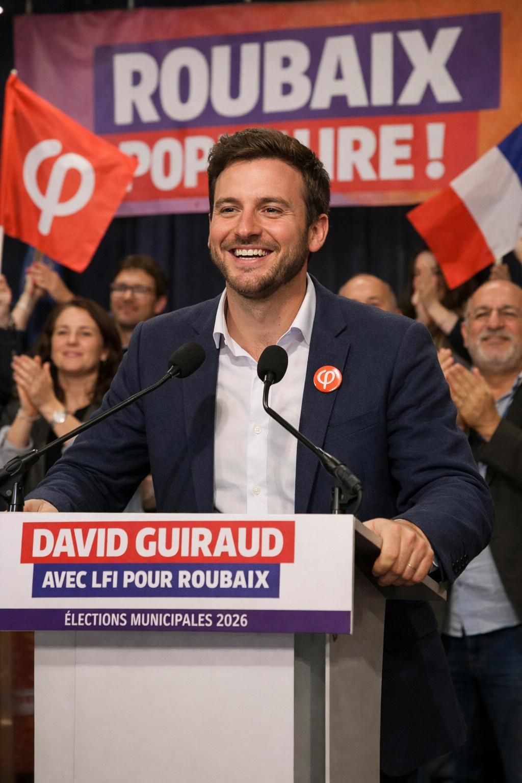 aux municipales 2026 à roubaix, david guiraud, député lfi, remporte une large victoire, s'imposant comme le favori du scrutin.