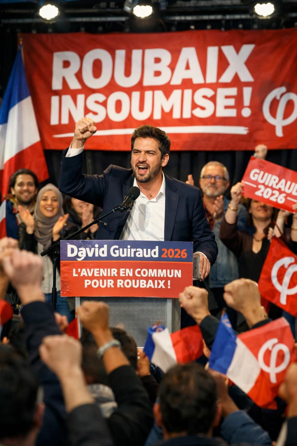 découvrez comment david guiraud, candidat insoumis, a largement dominé le premier tour des municipales 2026 à roubaix, marquant un tournant politique majeur.
