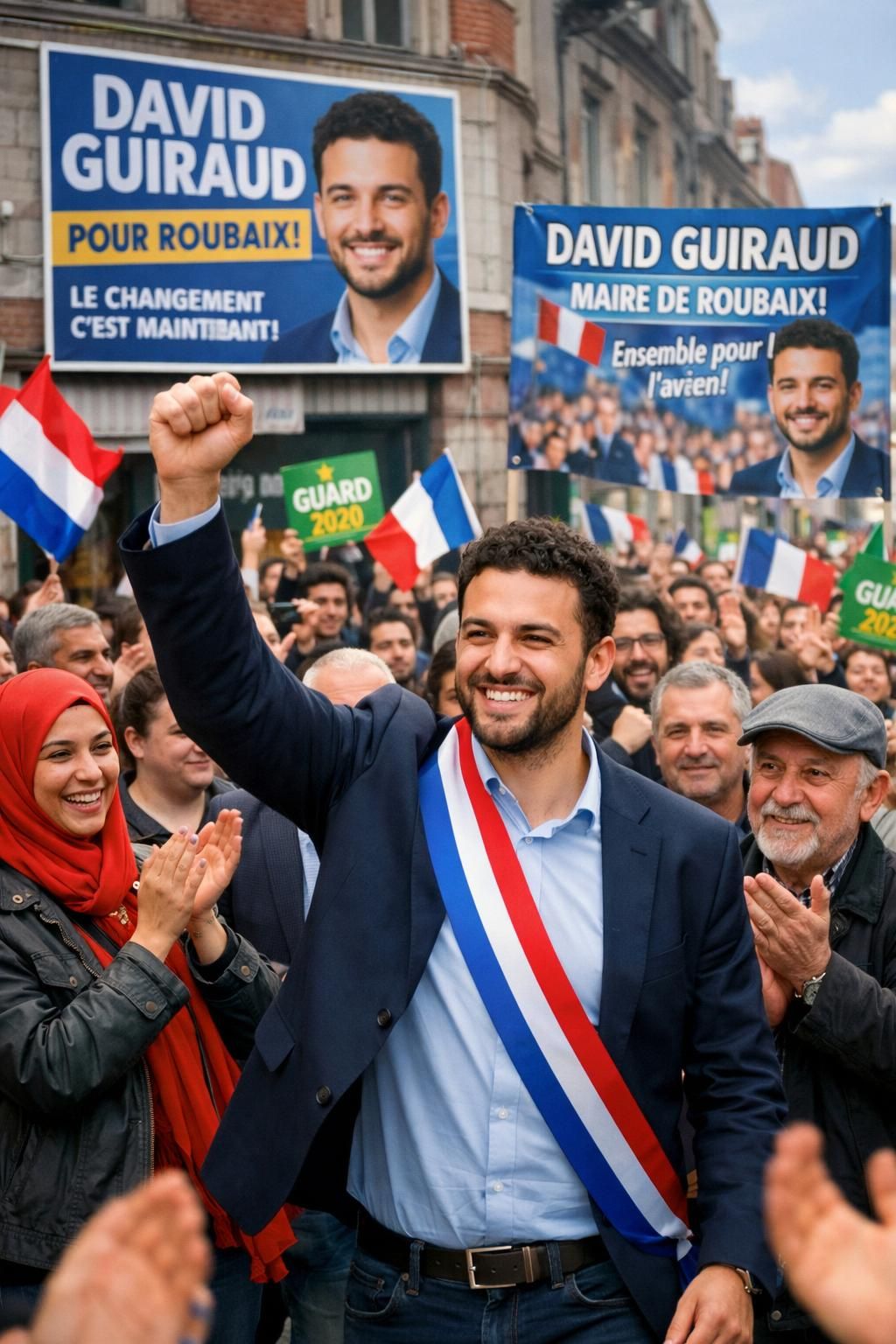 découvrez les résultats du premier tour des municipales à roubaix où david guiraud (lfi) prend la tête selon un sondage récent.