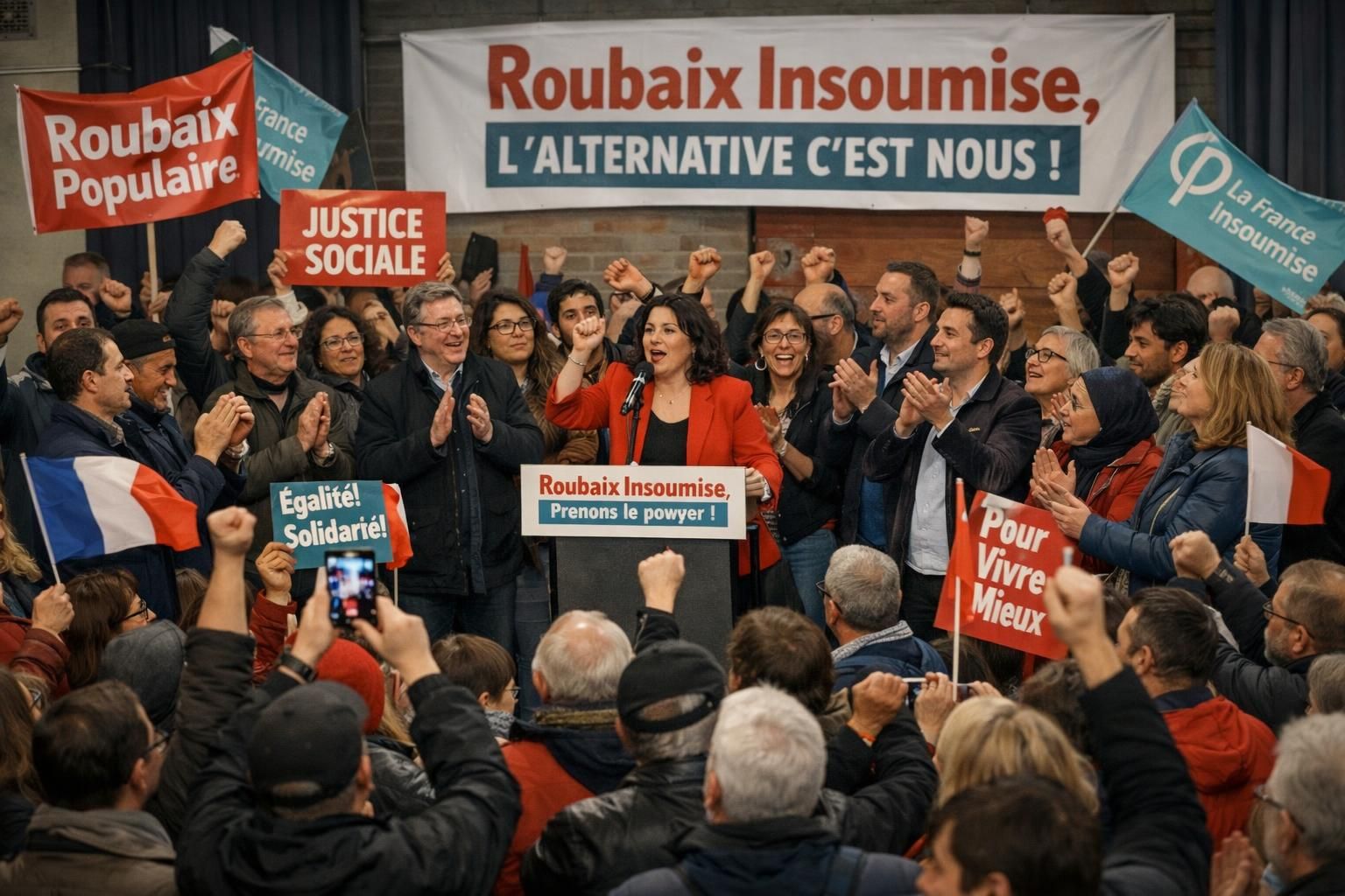 municipales à roubaix : les insoumis prennent la tête, tandis qu'une coalition anti-lfi se prépare à contester la progression dans cette ville stratégique.