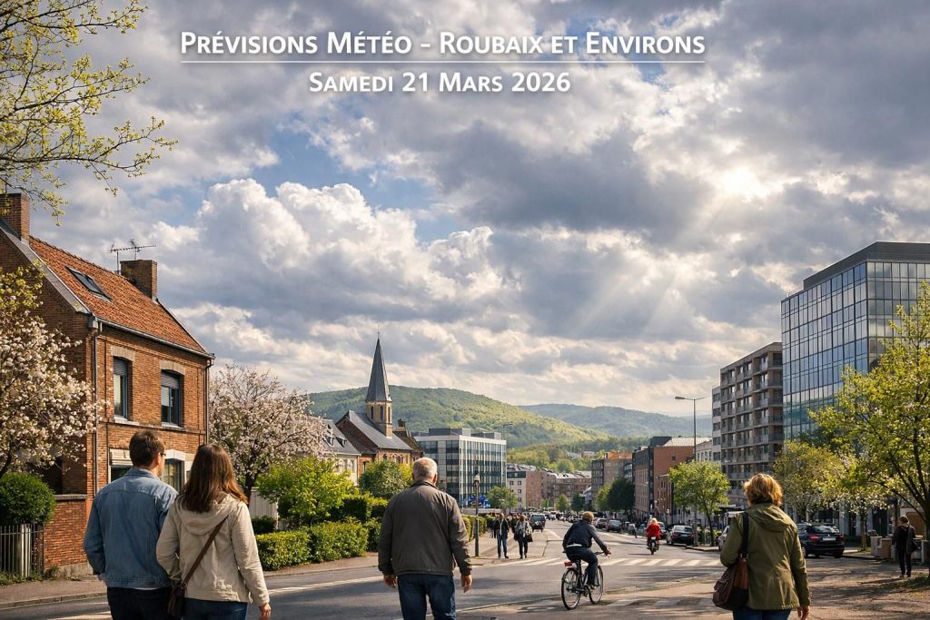 découvrez les prévisions météo détaillées pour roubaix et ses environs le samedi 21 mars 2026. anticipez la météo de la journée pour mieux organiser vos activités.