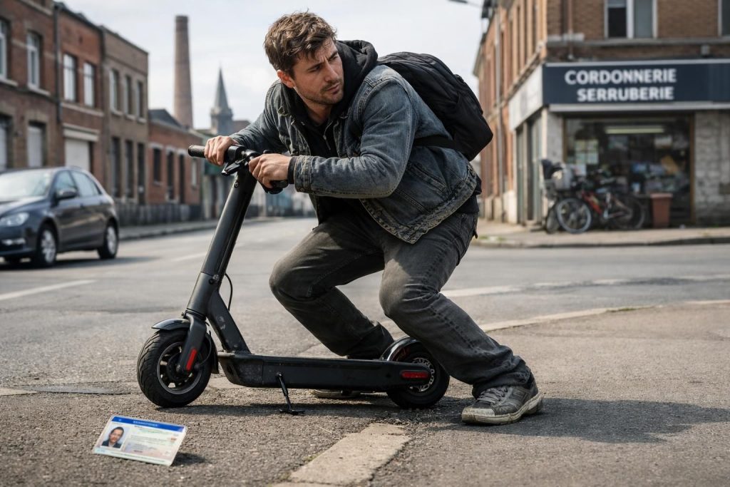 à roubaix, un homme vole une trottinette électrique, mais un petit oubli crucial mène à sa capture. découvrez comment la vigilance a permis de résoudre cette affaire.