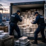 une saisie spectaculaire : les douaniers interceptent une importante quantité de cocaïne dissimulée dans des conteneurs à marchandises, renforçant la lutte contre le trafic de drogues.