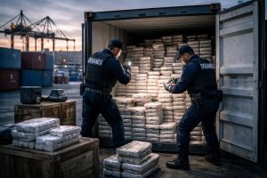 une saisie spectaculaire : les douaniers interceptent une importante quantité de cocaïne dissimulée dans des conteneurs à marchandises, renforçant la lutte contre le trafic de drogues.