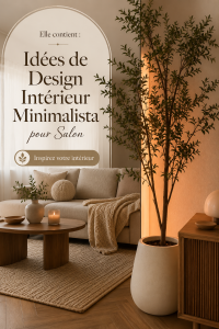 Salon minimaliste avec des meubles épurés et une décoration sobre
