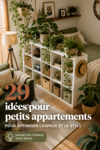 Un petit appartement modernement aménagé avec des meubles multifonctionnels et un design élégant.