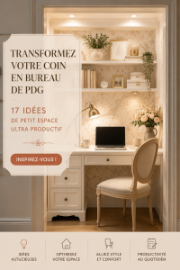 Un coin de maison rempli de lumière naturelle, transformé en un bureau inspirant avec des meubles modernes.