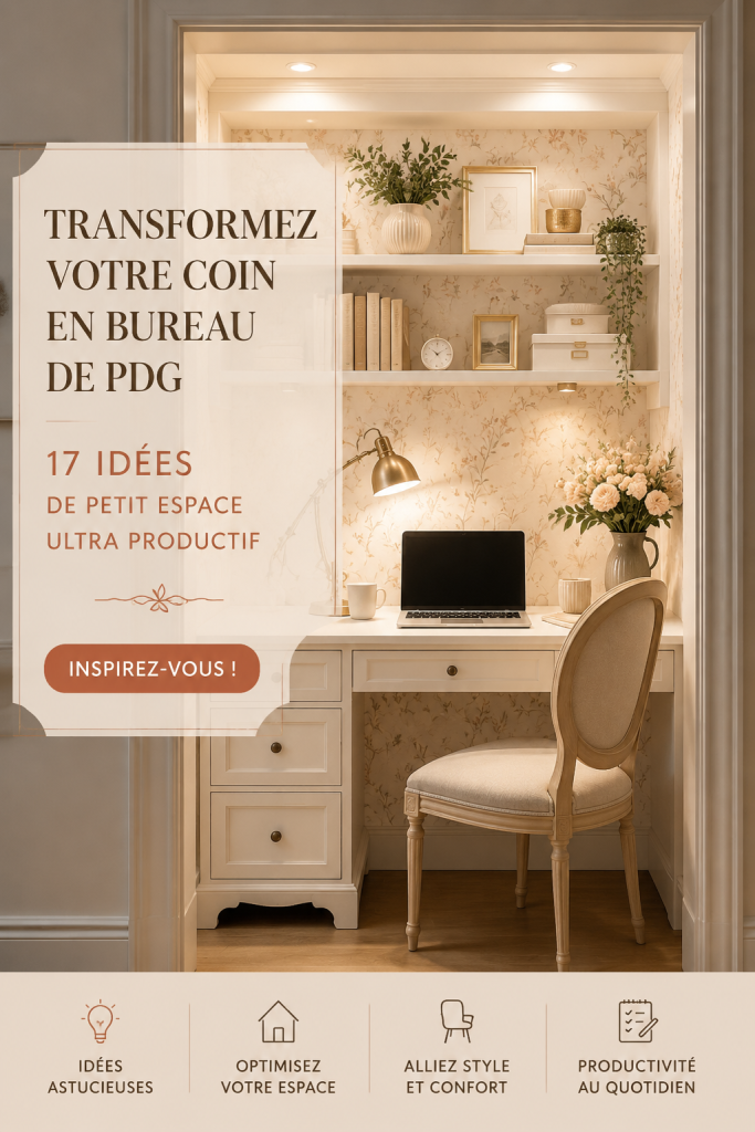 Un coin de maison rempli de lumière naturelle, transformé en un bureau inspirant avec des meubles modernes.