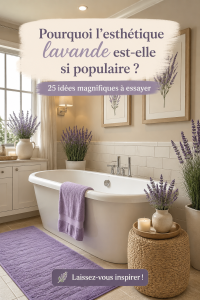 Un salon lumineux décoré en nuances de lavande, illustrant l'esthétique tendance des appartements.