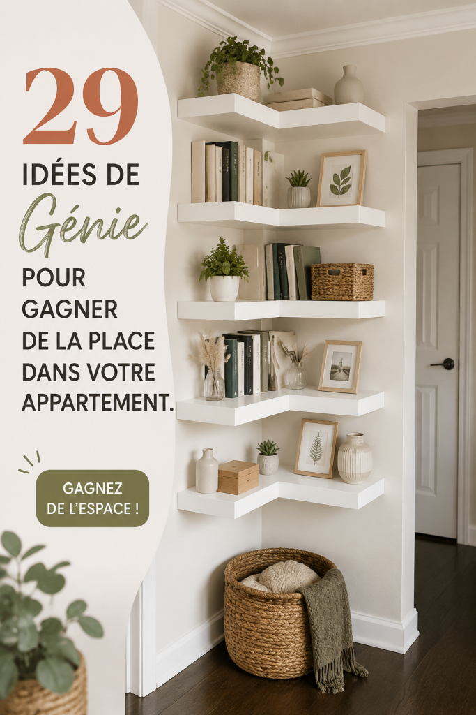 Aperçu d'un appartement bien organisé et optimisé pour l'espace.