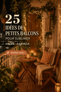 Un balcon cosy et bien décoré avec des plantes et des meubles confortables.